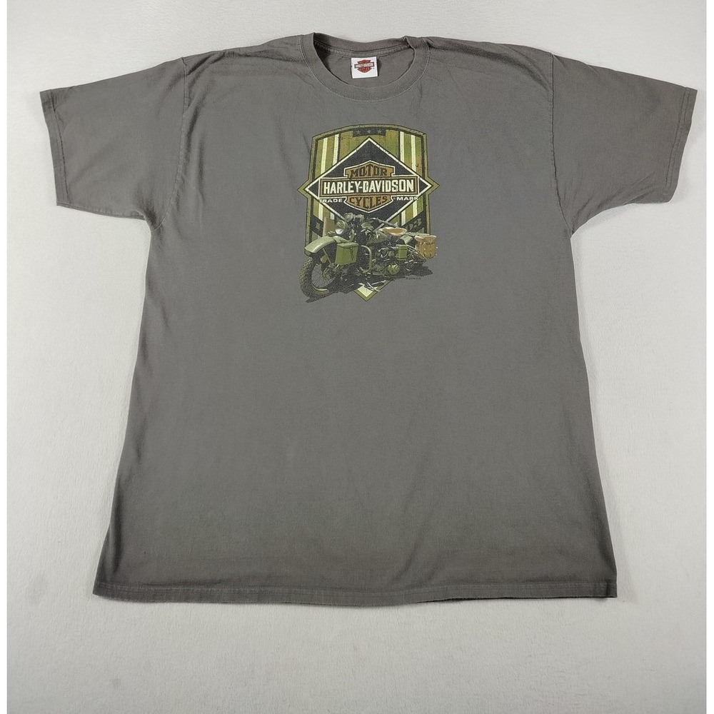 Harley Davidson Signature Shirt Mens XL Gray Motorcycle‎ Perrysburg OH Bikercore